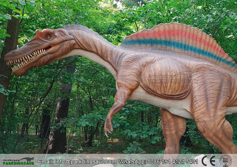 Escultura de jardín de dinosaurio Spinosaurus